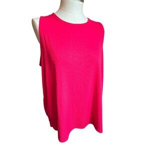 Old Navy Tank Sleeveless Ribbed Knit Luxe Tank In Coral Womans XL NWT jj3747